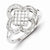 Sterling Silver w/Rhodium Plated Diamond Ring