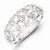 Sterling Silver w/Rhodium Plated Diamond Ring