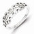 Sterling Silver w/Rhodium Plated Diamond Flower Ring