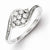 Traditional Sterling Silver Prong Set Diamond Ring