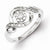 Sterling Silver w/Rhodium Plated Diamond Ring