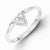 Sterling Silver w/Rhodium Plated Diamond Triangle Ring