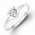 Sterling Silver w/Rhodium Plated Diamond Triangle Ring