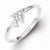 Sterling Silver w/Rhodium Plated Diamond Triangle Ring