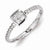 Sterling Silver White Diamond Stackable Ring