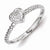 Sterling Silver White Diamond Stackable Ring