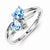 Sterling Silver Blue Topaz Diamond Ring