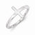 Sterling Silver Sideways Cross Ring