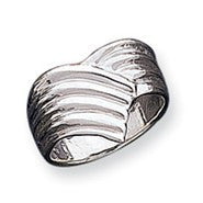 Sterling Silver Polished Overlapping Ring