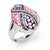 Sterling Silver Pink & Purple Mosaic MOP & CZ Ring