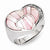 Sterling Silver Pink MOP & CZ Heart Ring