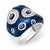 Sterling Silver with Blue and Clear CZ and Blue Enameled Ring