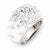 Sterling Silver Rhodium-plated White Clay & Preciosa Crystal Ring