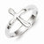 Sterling Silver Vertical Tiny Freeform Cross Ring