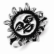 Sterling Silver Antiqued Sun Ring