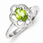 Sterling Silver Peridot Ring