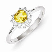 Sterling Silver Citrine Ring