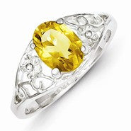 Sterling Silver Citrine Ring