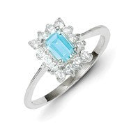 Sterling Silver Blue Topaz Ring