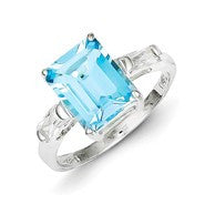 Sterling Silver Blue Topaz Ring