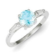 Sterling Silver Blue Topaz Ring