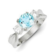 Sterling Silver Blue Topaz Ring