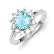 Sterling Silver Blue Topaz Ring