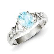 Sterling Silver Blue Topaz Ring