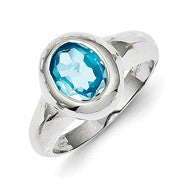 Sterling Silver Blue Topaz Ring