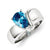 Sterling Silver Blue CZ Ring