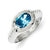 Sterling Silver Blue Topaz Ring