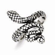 Sterling Silver Antiqued Snake Toe Ring