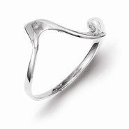 Sterling Silver Solid Wavy Ring