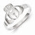 Sterling Silver Solid Claddagh Ring