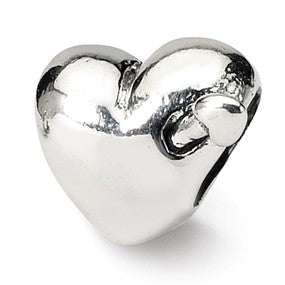 Sterling Silver Kids Heart with Arrow Bead Charm hide-image