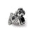 Kids Poodle Charm Bead in Sterling Silver