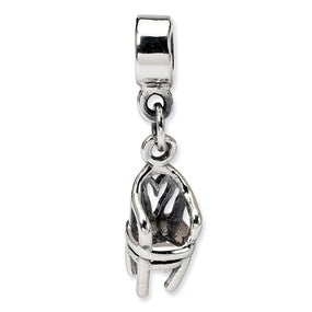 Sterling Silver Kids Chair Dangle Bead Charm hide-image