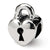 Sterling Silver Kids Heart Lock Bead Charm hide-image