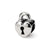 Kids Heart Lock Charm Bead in Sterling Silver