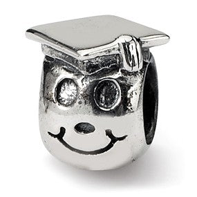 Sterling Silver Kids Happy Graduate Bead Charm hide-image