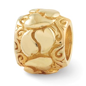 Gold Plated Hearts Bead Charm hide-image