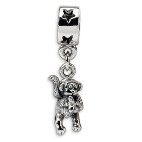 Sterling Silver Monkey Dangle Bead Charm hide-image