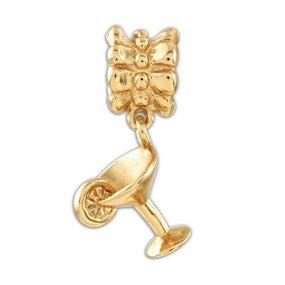 Gold Plated Margarita Dangle Bead Charm hide-image