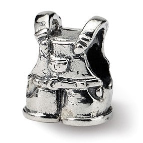 Sterling Silver Kids Overalls Bead Charm hide-image