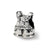 Kids Overalls Charm Bead in Sterling Silver