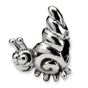 Sterling Silver Kids Snail Bead Charm hide-image