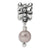 Grey Freshwater Cultured Pearl Charm Dangle Bead in Sterling Silver