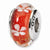 Sterling Silver Orange Floral Hand-blown Glass Bead Charm hide-image