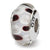 Sterling Silver Brown/White Hand-blown Glass Bead Charm hide-image