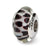 Brown Floral Hand-blown Glass Charm Bead in Sterling Silver